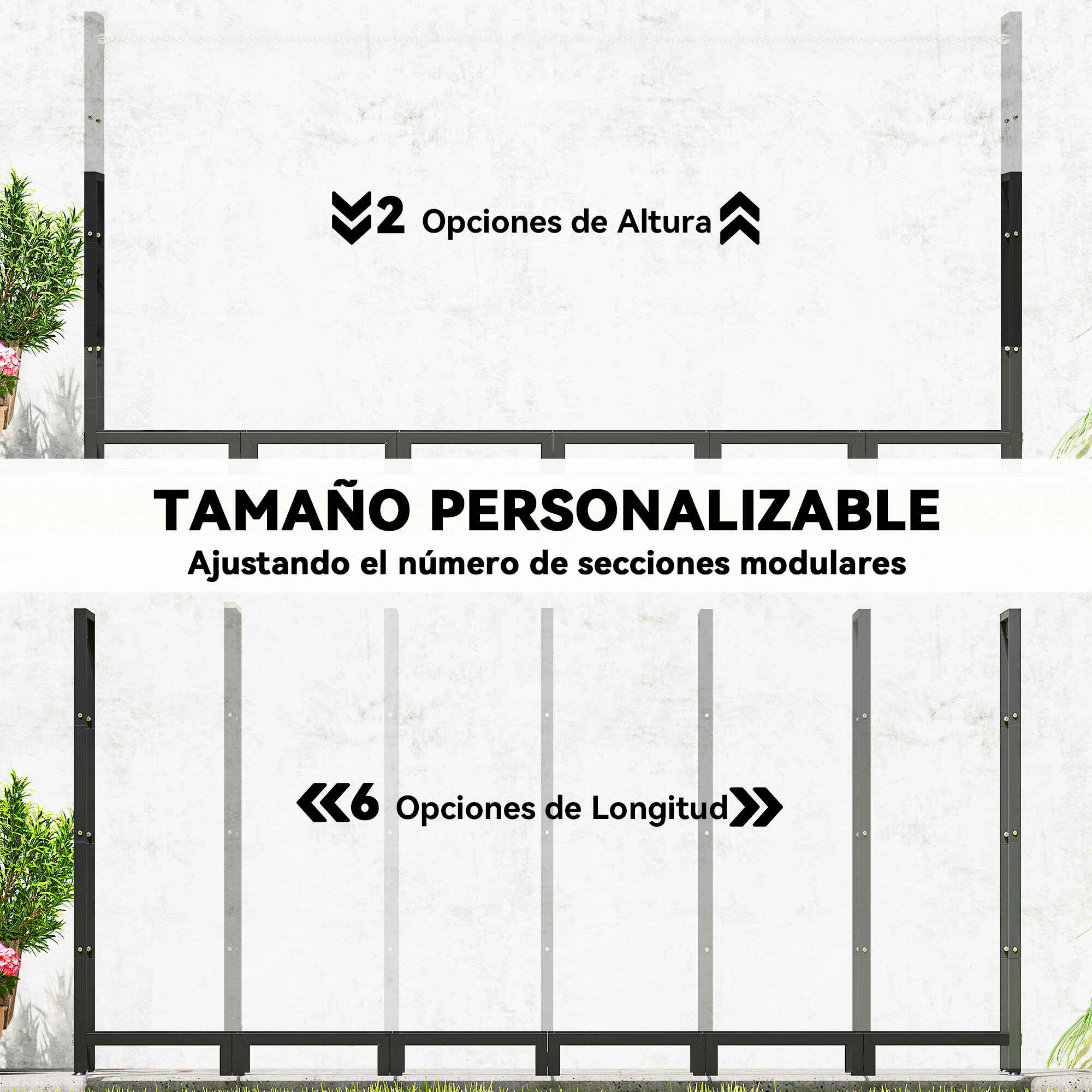 Estante de Leña Metálico, 235x31x116 cm, Leñero Exterior con Cubierta Impermeable 600D , Marco de Acero y Cadenas de Acero, Soporte para Leña de Chimenea, Almacenaje para Madera, Negro