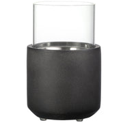 Chimenea Bioetanol Sobremesa Capacidad de 0,4L Combustión de 2,5h para Interior y Exterior 12x12x19cm Gris Oscuro