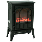 Chimenea Eléctrica 1000W/2000W Efecto de Llama Temperatura Ajustable y Protección Sobrecalentamiento para 15-30 ㎡ Negro