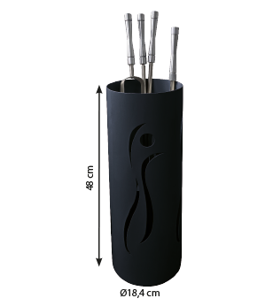 Juego de Útiles de Chimenea Ref. 201-N Negro Bronpi