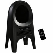 Calefacción Eléctrica, 3 Modos, 10-49° C, con Control Remoto, Llamas LED, Independiente, Negro, 33,7x25,5x60,4 cm