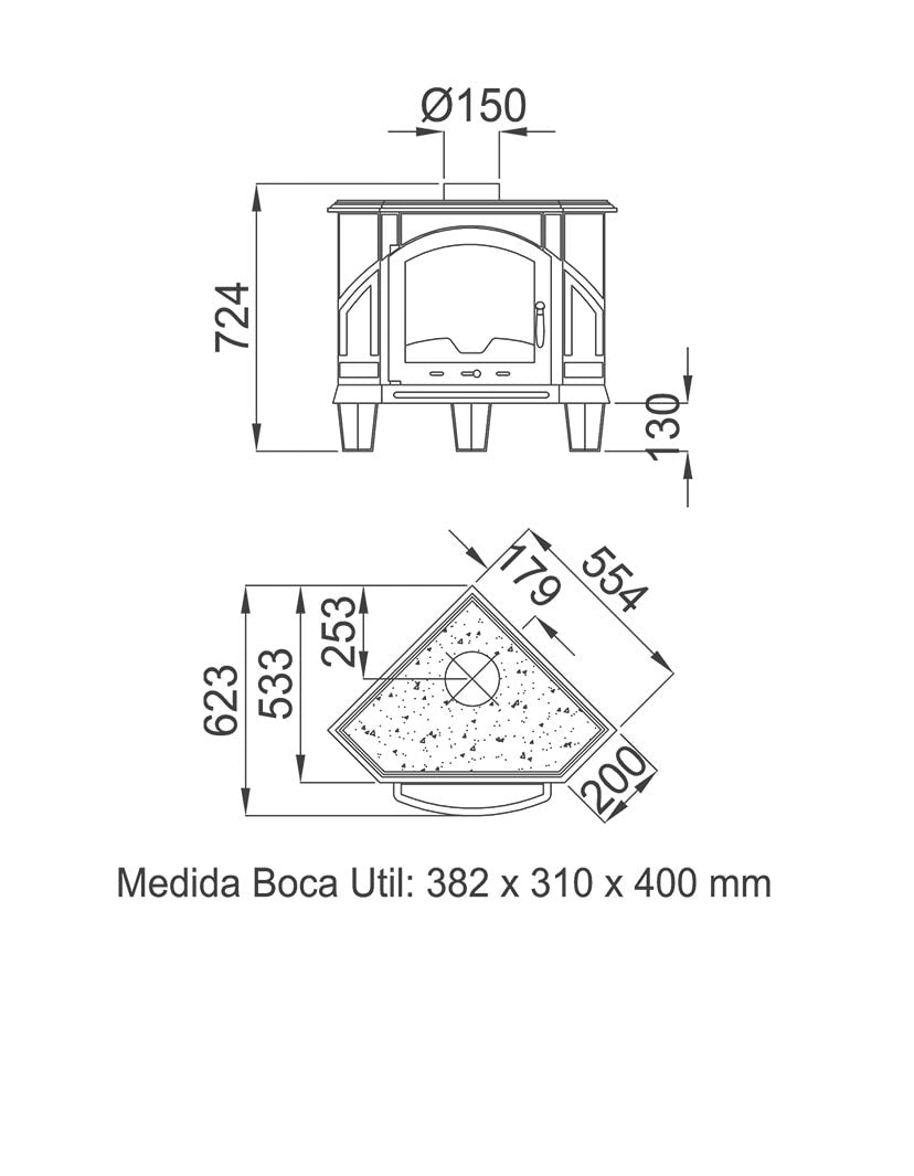 Estufa de Leña Tradicional Altea (Bronpi)