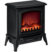 Chimenea decorativa con Termostato Ajustable y Protección Sobrecalentamiento para Salas 20-25 m² 36,5x24x45,5 cm Negro