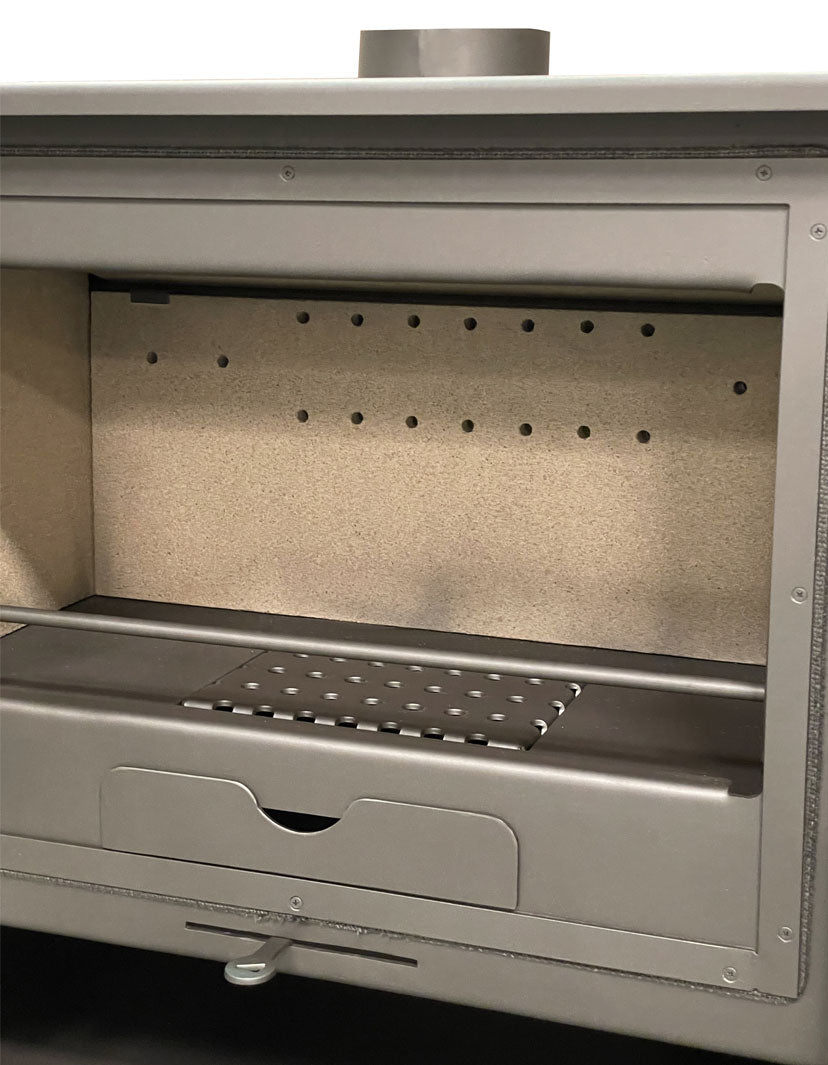 Estufa de Leña Zeux 800 (Juan Panadero) — interior