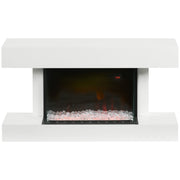 Chimenea Eléctrica 1000W/2000W con Temperatura Ajustable Silencioso Temporizador 15-25 m² 98x27x54,5 cm Blanco