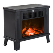 Chimenea decorativa con Efecto de Llama y Protección contra Sobrecalentamiento para Salas 13-18 m² 34x17x31 cm Negro