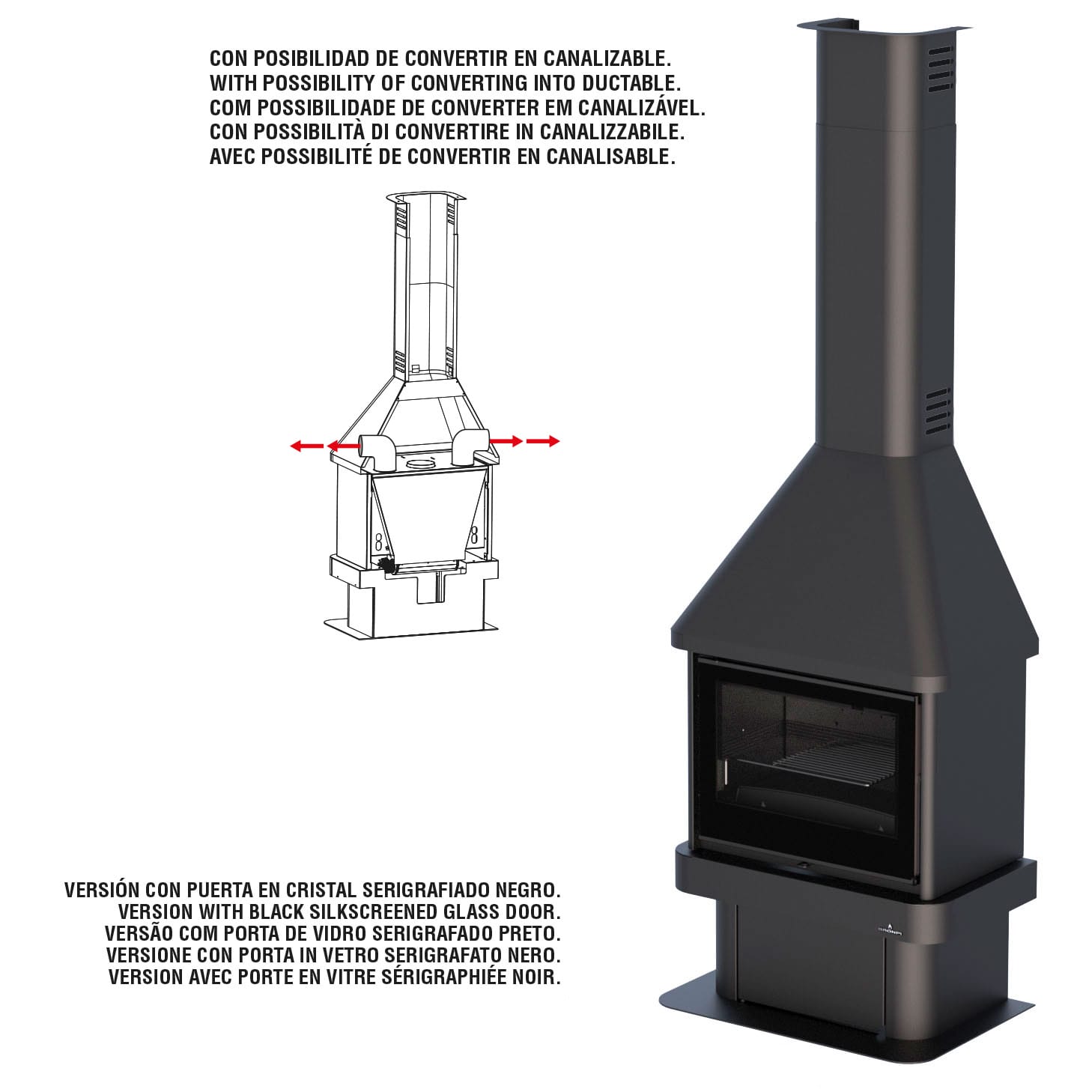 Estufa de Leña Chimenea Lisboa (Bronpi)