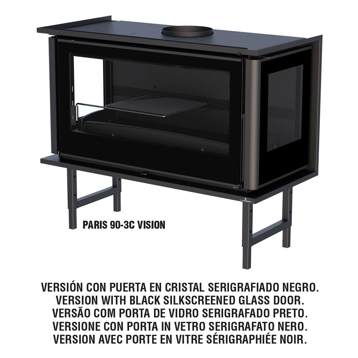 Estufa de Leña Insertable Paris 90 (Bronpi)
